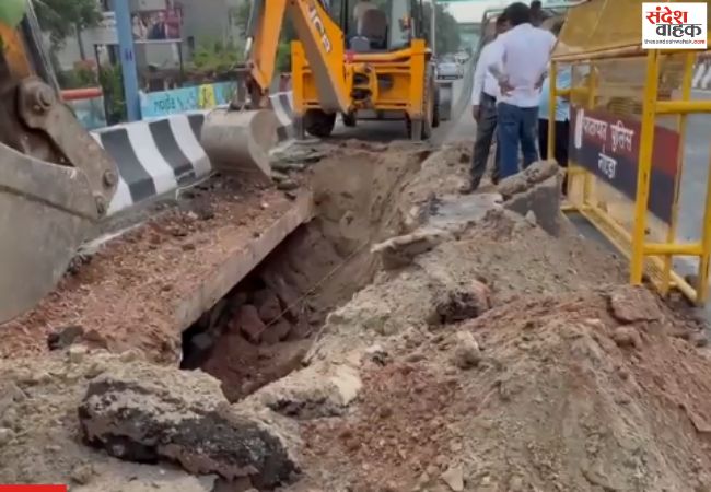 नोएडा में 480 करोड़ की लागत से बने एलिवेटेड रोड का हिस्सा धंसा