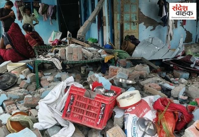 सिद्धार्थनगर में खाना बनाते समय सिलेंडर में ब्लास्ट, ढहीं घर की दीवारें