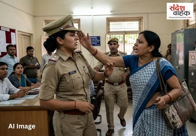 लखनऊ में महिला दरोगा को शिक्षिका ने मारा थप्पड़, शिकायत सुनने में देरी पर हुआ विवाद, FIR दर्ज