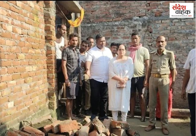 लखीमपुर में बारिश बनी आफत, शौचालय की दीवार गिरने से महिला की दबकर मौत