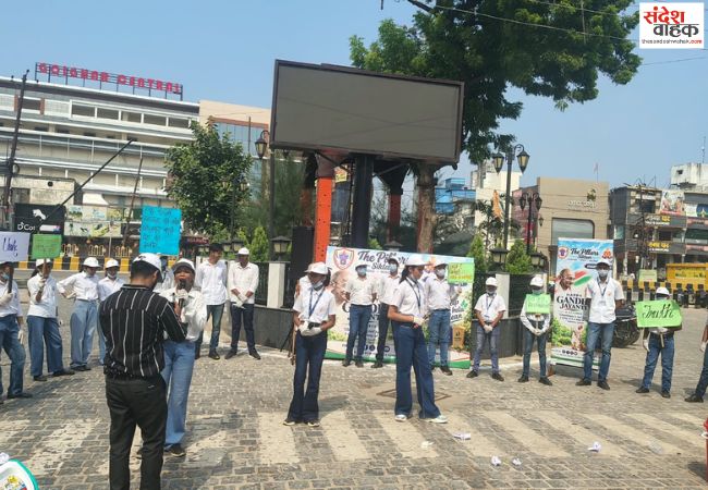 गांधी जयंती पर स्वच्छता का संदेश