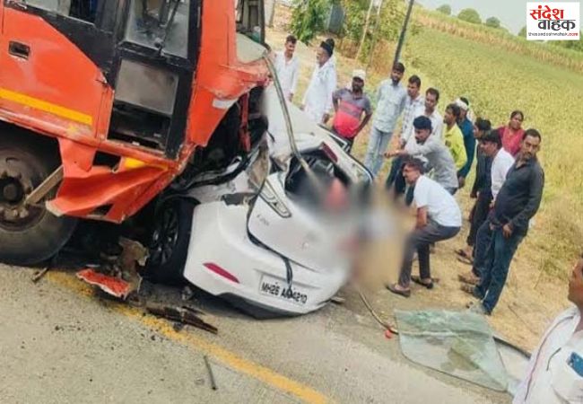 एक ही परिवार के 5 लोगों की सड़क दुर्घटना में मौत