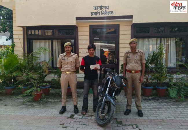 बहेड़ी पुलिस के हत्थे चढ़ा वाहन चोर
