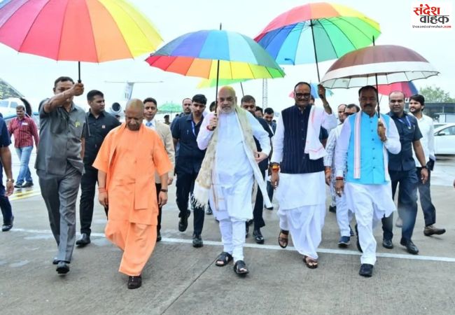अमित शाह ने कार्यकर्ताओं से यूपी में तीसरी बार बीजेपी की पूर्ण बहुमत की सरकार बनाने का किया आह्वान