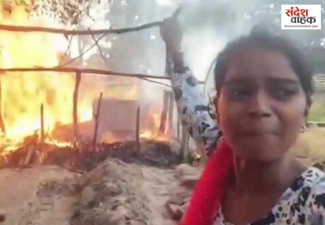 बदायूं में झोपड़ी जलने पर भड़की युवती, बोली- फूलन देवी बनकर लूंगी एक-एक से बदला