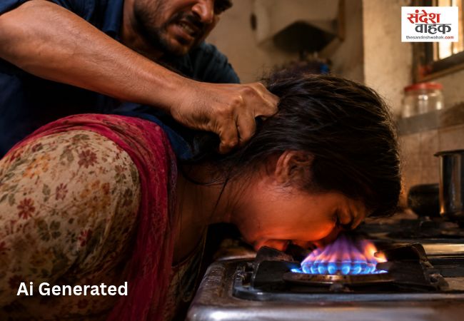 चाय में देरी हुई तो जलते गैस चूल्हे पर रख दिया पत्नी का मुंह, शामली में पति की हैवानियत