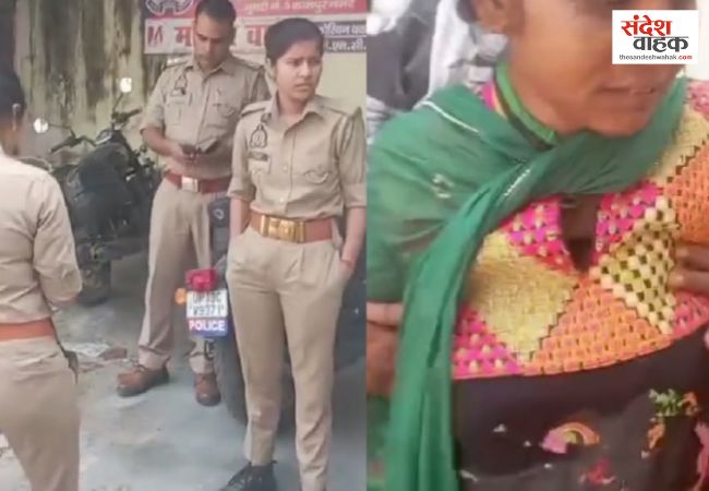 कानपुर में चोरी के शक में महिला को 3 दिन तक चौकी में बैठाकर जूतों-डंडों से पीटा, परिजनों का हंगामा