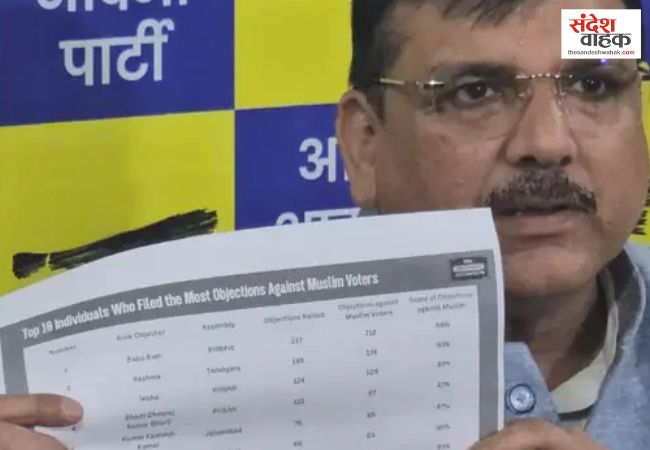 संजय सिंह ने उठाए 13 लाख वोटरों पर सवाल, चुनाव आयोग से मांगा पूरा हिसाब