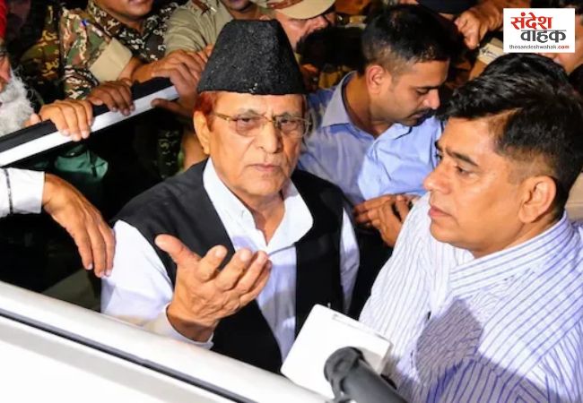 जेल से बाहर आते ही आजम खां गिरफ्तार, 15 गाड़ियों और 50 CRPF जवानों के साथ पहुंची ED